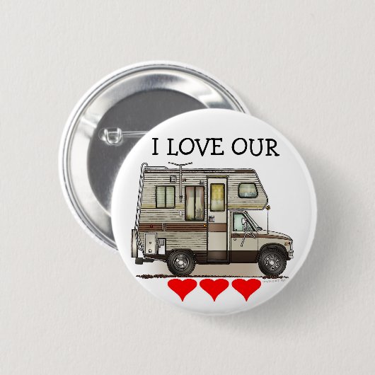 Klasse C Camper RV Magnets Ronde Button 5,7 Cm (Voorkant /achterkant)
