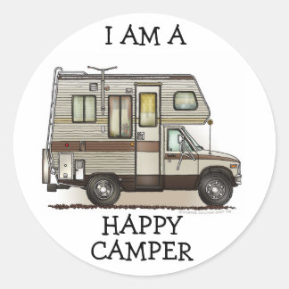 Klasse C Camper RV Magnets Ronde Sticker