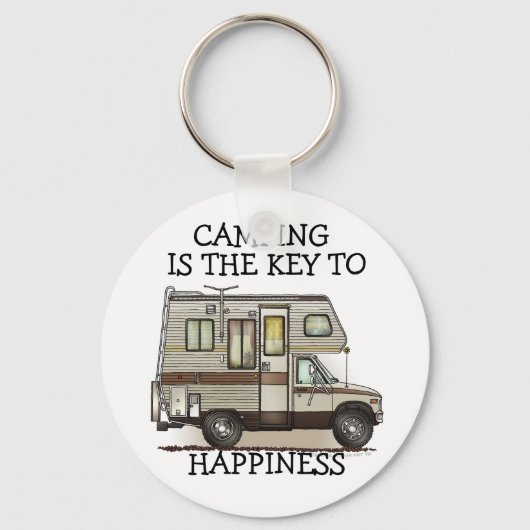 Klasse C Camper RV Magnets Sleutelhanger (Voorkant)
