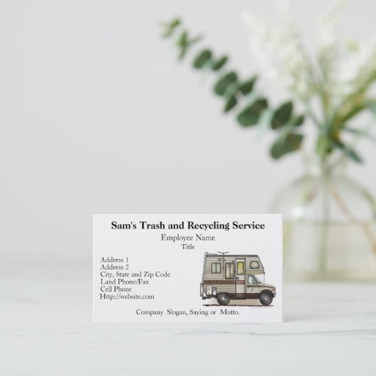 Klasse C Camper RV Magnets Visitekaartje (Staand voorkant)