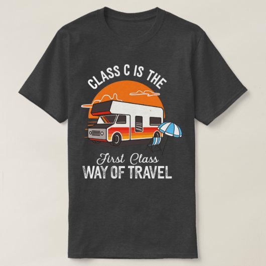 Klasse C Motorhome Funny Camper Camping T-shirt (Design voorkant)