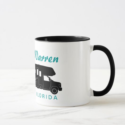 Klasse C Motorhome Silhouette Graphic Mok (Rechts)