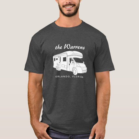 Klasse C Motorhome Silhouette Graphic T-shirt (Voorkant)