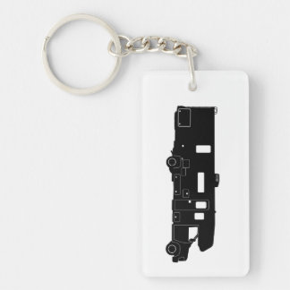 Klasse C Motorhome Silhouette op Sleutelhanger
