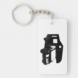 Klasse C Motorhome Silhouette op Sleutelhanger