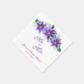 Klasse Chique Clematis Bruiloft Servetten (Hoek)