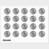 Klasse Classy Star Silver van 2022 Afstuderen Ronde Sticker (Vel)