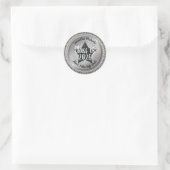Klasse Classy Star Silver van 2022 Afstuderen Ronde Sticker (Tas)