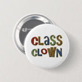 Klasse Clown Ronde Button 5,7 Cm (Voorkant /achterkant)