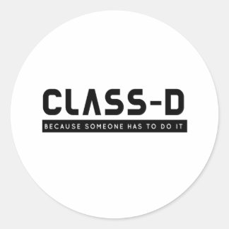 Klasse D Iemand doet grappige SCP-gevangene Veilig Ronde Sticker