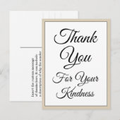 Klasse "Dank u voor uw vriendelijkheid" briefkaart (Voorkant / Achterkant)