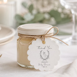 Klasse elegante dwaze gans baby shower Bedankjes Labels