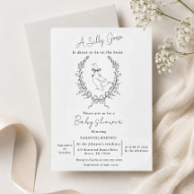 Klasse elegante dwaze gans baby shower