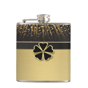 Klasse Elegante Ierse Shamrock, Nepgoud Confetti Heupfles