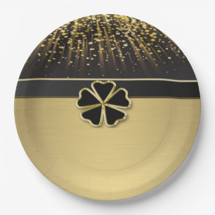 Klasse Elegante Ierse Shamrock, Nepgoud Confetti Papieren Bordje