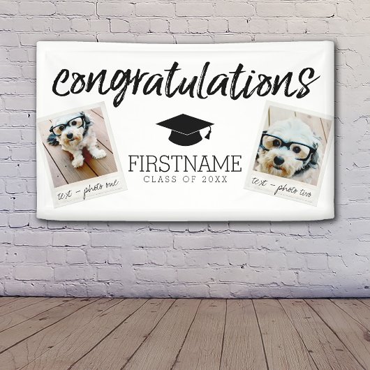 Klasse Elk jaar Afstuderen 2 Square Photo Collage Spandoek