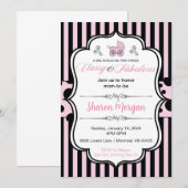 Klasse en brutale baby shower uitnodiging (Voorkant / Achterkant)