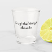 Klasse felicitaties  shot glas (Voorkant)