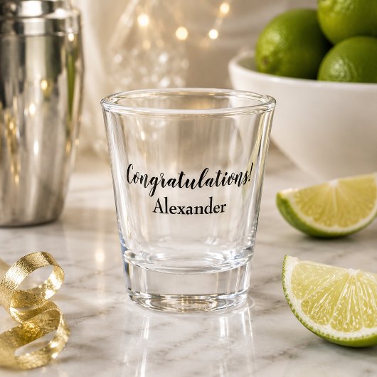Klasse felicitaties  shot glas