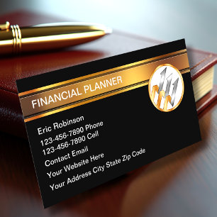 Klasse financieel planner professional visitekaartje