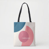 Klasse Funky Middeneeuwse Abstracte Cirkels Patroo Tote Bag (Voorkant)