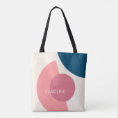 Klasse Funky Middeneeuwse Abstracte Cirkels Patroo Tote Bag (Achterkant)