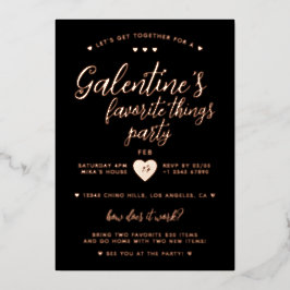Klasse Galentine's Favoriete Dingen Feestje Folie Uitnodiging