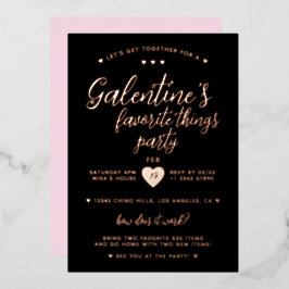 Klasse Galentine's Favoriete Dingen Feestje  Folie Uitnodiging