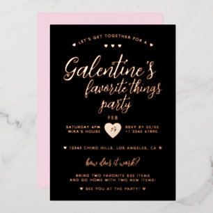 Klasse Galentine's Favoriete Dingen Feestje Folie Uitnodiging