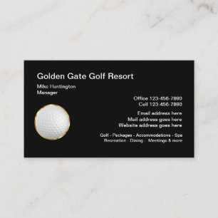 Klasse golfvakantie thema visitekaartje
