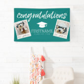 Klasse Groen Afstuderen 2 Square Photo Collage Spandoek (Insitu)