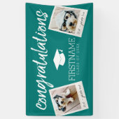 Klasse Groen Afstuderen 2 Square Photo Collage Spandoek (Verticaal)