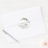 Klasse groen blad bruiloft ronde sticker (Envelop)