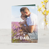 Klasse groene beste papa ooit 2 foto Vaderdag Kaart (Gele Bloem)