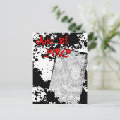 klasse grunge afstudeerder van 2012 briefkaart (Staand voorkant)