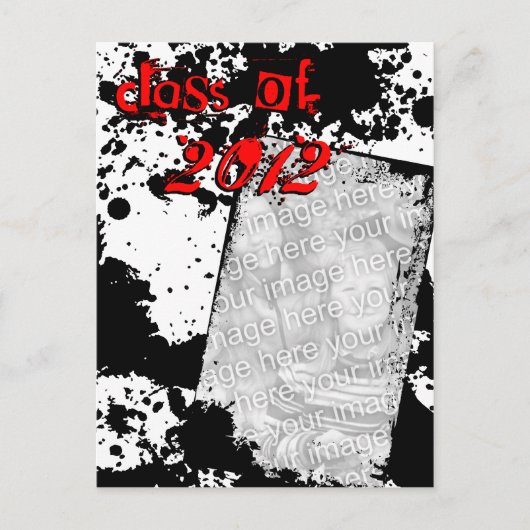 klasse grunge afstudeerder van 2012 briefkaart (Voorkant)