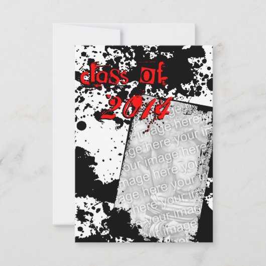 klasse grunge afstudeerder van 2014 kaart (Voorkant)
