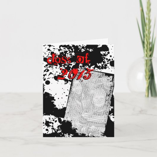 klasse grunge afstudeerder van 2015 bedankkaart (Voorkant)