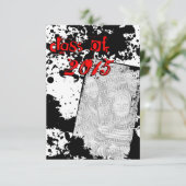 klasse grunge afstudeerder van 2015 kaart (Staand voorkant)