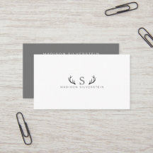 Klasse herten geweien grijs monogram professioneel