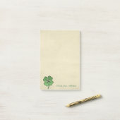 Klasse Iers geluks shamrock - gepersonaliseerd Post-it® Notes (Op bureau)
