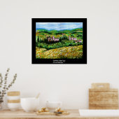 KLASSE IN CHIANTI LANDSCAPE, GEEL STROOMGEBIEDEN POSTER (Keuken)