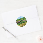KLASSE IN CHIANTI LANDSCAPE, GEEL STROOMGEBIEDEN RONDE STICKER (Envelop)