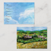 KLASSE IN CHIANTI LANDSCAPE, GEEL STROOMGEBIEDEN VISITEKAARTJE (Voorkant / Achterkant)