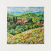 KLASSE IN CHIANTI LANDSCAPE, GEEL STROOMGEBIEDEN WANDKLEED (Voorkant (horizontaal))