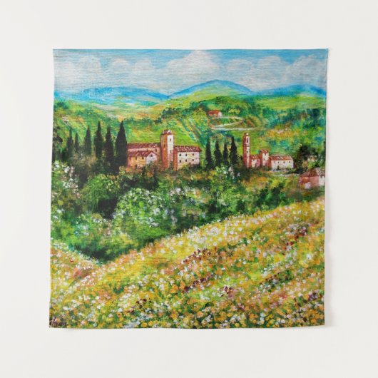 KLASSE IN CHIANTI LANDSCAPE, GEEL STROOMGEBIEDEN WANDKLEED (Voorkant (horizontaal))