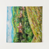 KLASSE IN CHIANTI LANDSCAPE, GEEL STROOMGEBIEDEN WANDKLEED (Voorkant)