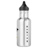 Klasse - Inspirerend Quote-Modern Black Gold Waterfles (Rechts)