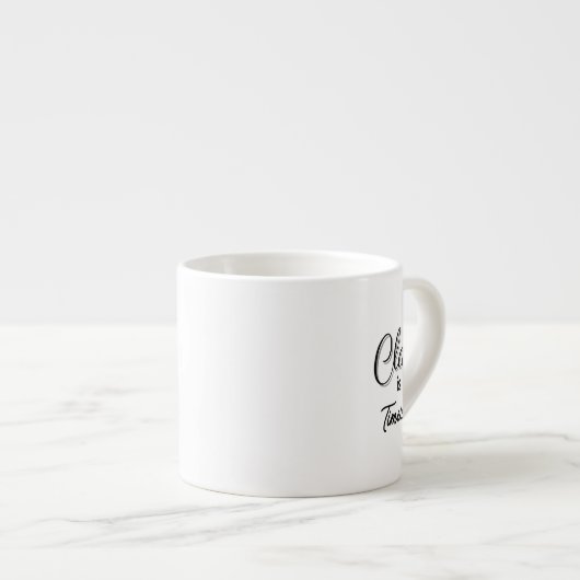 Klasse is tijdloos espresso kop (Voorkant rechts)