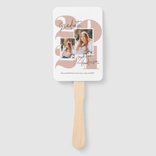 Klasse Jaar 3 Fotocollage Afstuderen Handwaaier (Voorkant)